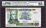 Scotland 50 Pound COMMEMORATIVE 24th September 2004 Pick-122c GEM UNC PMG 65 EPQ -