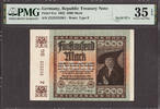 Germany 5000 Mark Germany SOLID Serial # Z 222222 Pick-81a Very Fine PMG 35 EPQ -