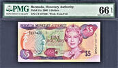 Bermuda Bermuda $5 QEII 2000 Pick-51a GEM UNC PMG 66 EPQ -