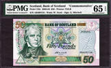 Scotland 50 Pounds COMMEMORATIVE 29th January 2003 Pick-122c GEM UNC PMG 65 EPQ -