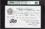 UK (Great Britain) 5 Pounds Great Britain ( England ) LONDON Pick-343 GEM UNC PMG 66 EPQ -