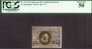 USA 50 Cents Fractional Currency 2nd Issue FR# 1317 W/Surcharge 18-63-A AUNC PCGS 50 -