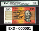 Australia Australia $20 ND LOW Serial 000001 Pick-46f GEM UNC PMG 65 EPQ -