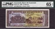 0.50 quetzal Guatemala 1/2 // Pick-41b GEM UNC PMG 65 EPQ -