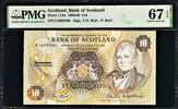 10 Pounds Scotland Pick-113d SUPERB GEM UNC PMG 67 EPQ -
