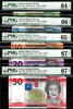 UK (Great Britain) 50 Pound Jersey 1, 5, 10, 20 2010 MATCHING LOW # 000922 GEM UNC PMG 64 - 67 EPQ -