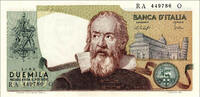 Italy/ San Marino/ Vatican 2000 Lire Italy 22/10/1976 Galileo Pick-103b ending with 786 GEM UNC -