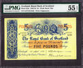 5 Pounds Scotland 1st April 1961 Pick-323c About UNC PMG 55 EPQ -