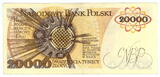 POLAND / POLEN 20.000 zlotych 1989 series AK 46......., Maria Skłodowska Curie VF