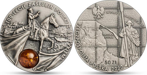 POLAND / POLEN 50 zlotych 2020 100th anniversary of Poland's wedding with the Baltic Sea UNC