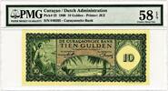 CURACAO 10 gulden 1960 TOP POP PMG 58 EPQ