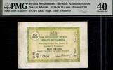 Straits Settlements 10 cents 1919 PMG 40 850,00 EUR  zzgl. 10,00 EUR Versand