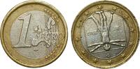Italy 1 euro 2002 Mint error, twist approximately 170 degrees. RARE VF- 500,00 EUR450,00 EUR  zzgl. 10,00 EUR Versand