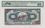 PERU 100 soles Specimen PMG 65 EPQ MAX  650,00 EUR  zzgl. 7,00 EUR Versand