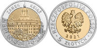 POLAND / POLEN 5 zlotych 2021 Castle Książ, mint bag, 100 coins UNC 200,00 EUR  zzgl. 10,00 EUR Versand