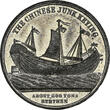 China Zinnmedaille 1848 Dschunke Keying, Prachtexemplar, TOP POP 1/0 NGC MS 64 PL