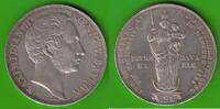 Bayern Doppelgulden Maximilian II. Joseph 1848-1864, Mariensäule, toll erhalten -