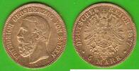 Baden 5 Mark GOLD, Friedrich I. 1856-1907 -