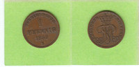 Oldenburg Birkenfeld 1 Pfennig selten