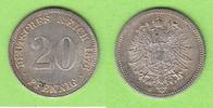 Kaiserreich 20 Pfennig toll erhalten