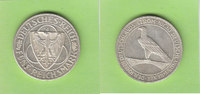 Weimarer Republik 5 Reichsmark Rheinlandräumung, hübsch, selten