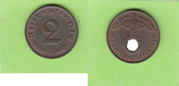 Drittes Reich 2 Reichspfennig hübsch