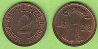 Weimarer Republik 2 Rentenpfennig toll erhalten