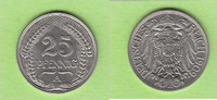 Kaiserreich 25 Pfennig toll erhalten