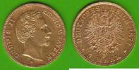 Bayern 5 Mark GOLD, Ludwig II. der Kini 1864-1886, hübsch, selten -