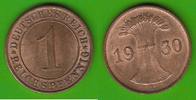 Weimarer Republik 1 Reichspfennig seltener Jahrgang, toll erhalten -