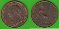 Großbritannien Penny Victoria 1837-1901, sehr hübsch -