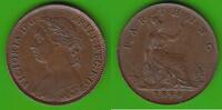 Großbritannien Farthing Victoria 1837-1901, hübsch -