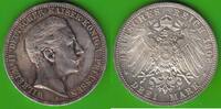 Preußen 3 Mark Wilhelm II. 1888-1918, Prachtexemplar -