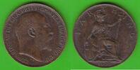 Großbritannien Farthing Edward VII. 1901-1910, sehr hübsch -