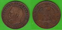 Frankreich 2 Centimes Napoleon III. 1852-1870, Straßburg, seltener -