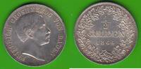 Baden 1/2 Gulden Friedrich I. 1852-1907, sehr hübsch -