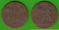 Hessen-Kassel 4 Heller Wilhelm IX. 1785-1803, selten -
