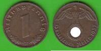 Drittes Reich 1 Reichspfennig hübsch -