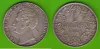 Sachsen-Meiningen 1/2 Gulden Bernhard II. Erich Freund 1803-1866, hübsch, selten -