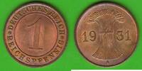 Weimarer Republik 1 Reichspfennig toll erhalten -