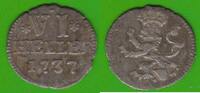 Hessen-Kassel 6 Heller Friedrich I. 1730-1751, selten -