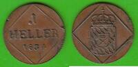Bayern 1 Heller Ludwig I. 1825-1848, hübsch -
