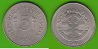 Kolumbien 5 Pesos VI Juegos Panamericanos. hübsch -