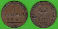 Preußen 1 Pfennig Friedrich Wilhelm IV. 1840-1861, besserer Jahrgang -