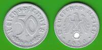 Drittes Reich 50 Reichspfennig bessere Ausgabe -