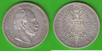 Preußen 5 Mark Wilhelm I. 1861-1888, hübsch, selten in guter Qualität -