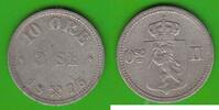 3 Skilling 10 Öre 1875 Norwegen Oscar II. 1872-1905, seltener s-ss/ss-