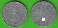 Drittes Reich 5 Reichspfennig hübsch -
