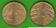 Weimarer Republik 10 Reichspfennig hübsch -