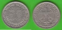 Weimarer Republik 50 Reichspfennig bessere Ausgabe -